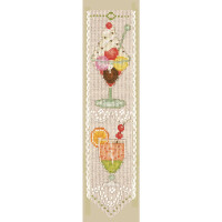 Le Bonheur des Dames bookmark counted cross stitch kit "Cocktail", 5x20cm, DIY