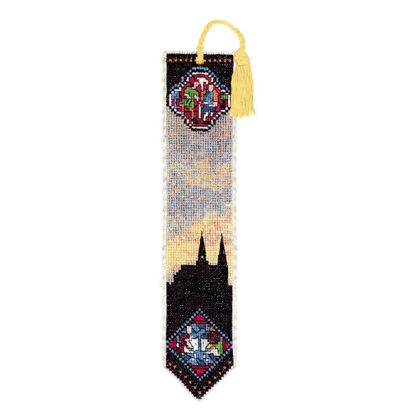 Le Bonheur des Dames bookmark counted cross stitch kit "Cathedral", 5x20cm, DIY