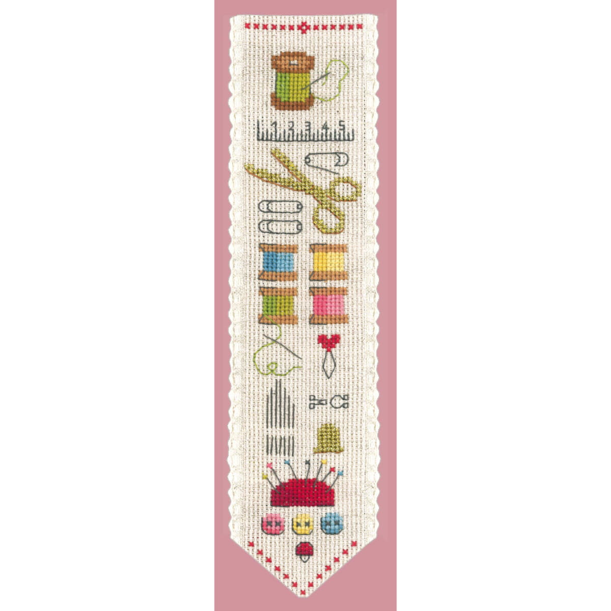 Le Bonheur des Dames bookmark counted cross stitch kit...