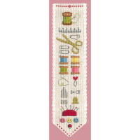 Le Bonheur des Dames bookmark counted cross stitch kit "Couture", 5x20cm, DIY