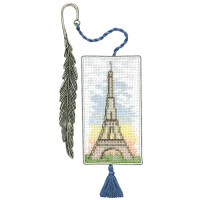 Le Bonheur des Dames bookmark counted cross stitch kit "Eiffel Tower III", 4x8cm, DIY