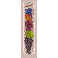 Le Bonheur des Dames bookmark counted cross stitch kit "Grapes", 5x20cm, DIY