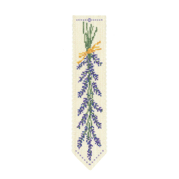 Le Bonheur des Dames bookmark counted cross stitch kit "Lavender", 5x20cm, DIY