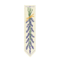 Le Bonheur des Dames bookmark counted cross stitch kit "Lavender", 5x20cm, DIY