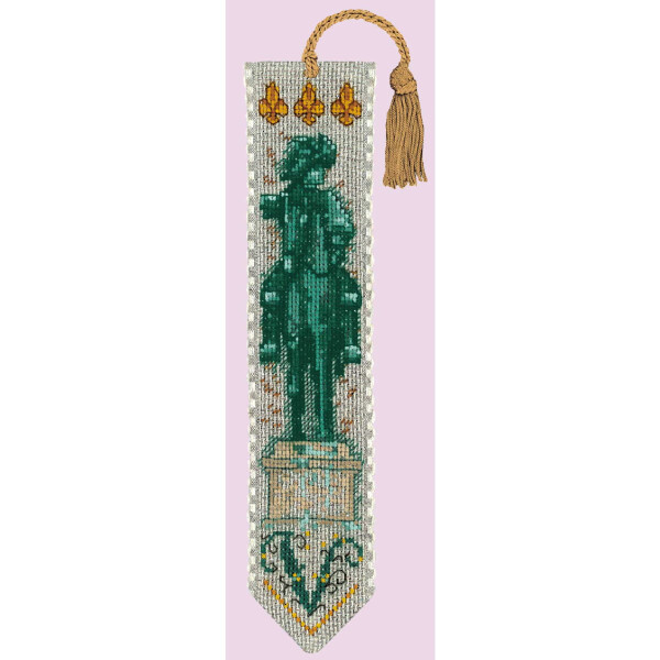 Le Bonheur des Dames Lesezeichen Kreuzstich Stickpackung  "Louis XIV", Zählmuster, 5x20cm