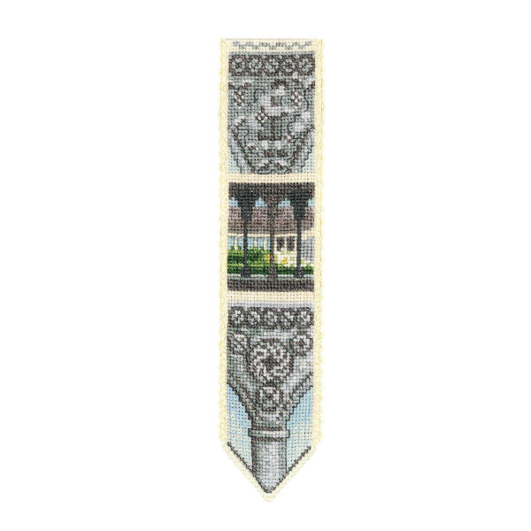Le Bonheur des Dames bookmark counted cross stitch kit "Mont St Michel - Cloister And Cornerstones", 5x20cm, DIY