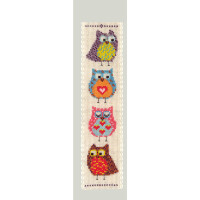 Le Bonheur des Dames bookmark counted cross stitch kit "Owl", 5x20cm, DIY