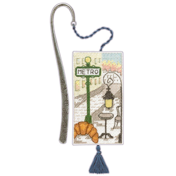 Le Bonheur des Dames bookmark counted cross stitch kit "Paris Metro", 4x8cm, DIY