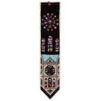 Le Bonheur des Dames bookmark counted cross stitch kit "Rosace Cathedral", 5x20cm, DIY