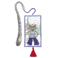 Le Bonheur des Dames bookmark counted cross stitch kit "Sailor Cat", 4x8cm, DIY