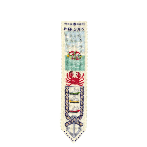 Le Bonheur des Dames bookmark counted cross stitch kit "Sea", 5x20cm, DIY