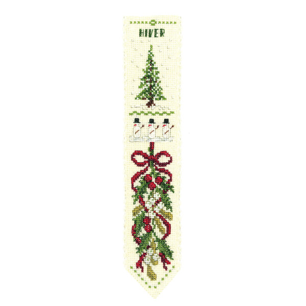 Le Bonheur des Dames bookmark counted cross stitch kit "Winter", 5x20cm, DIY