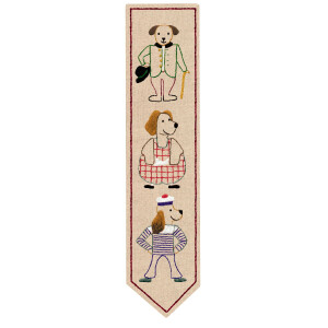 Le Bonheur des Dames bookmark stamped freestyle stitch...
