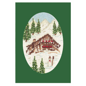 Le Bonheur des Dames Greeting cards set of 2 counted cross stitch kit "Happy New Year", 10,5x15cm, DIY