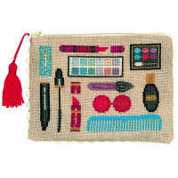 Le Bonheur des Dames bag counted cross stitch kit "Makeup Case", 17x14cm, DIY