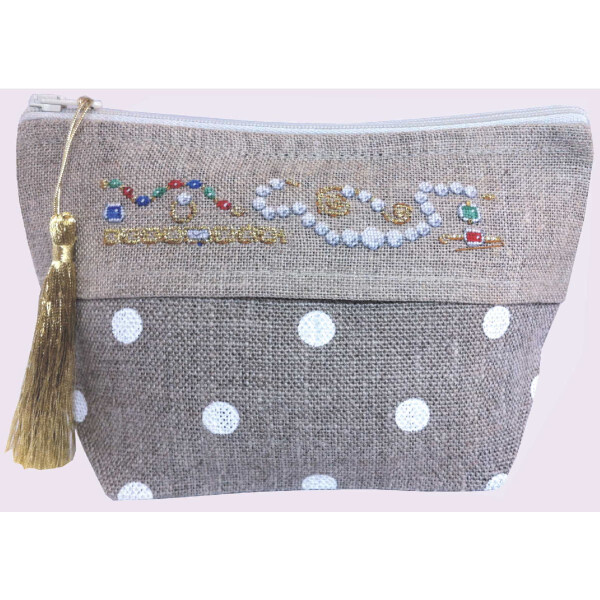 Le Bonheur des Dames bag counted petit point kit "Jewelry Case", 18x11x7cm, DIY