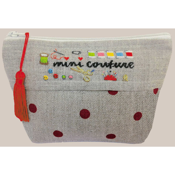 Le Bonheur des Dames bag counted petit point kit "Mini Sewing Case", 18x11x7cm, DIY