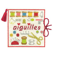 Le Bonheur des Dames needle case counted cross stitch kit "Couture", 10,5x10,5cm, DIY