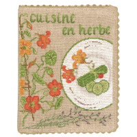 Le Bonheur des Dames notebook cover counted cross stitch kit "Capucines", 17x22cm, DIY