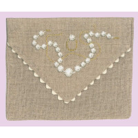 Le Bonheur des Dames bag counted cross stitch kit "Envelope For Jewels", 17x14,5cm, DIY