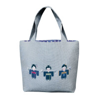Le Bonheur des Dames bag counted cross stitch kit "Japanese Bag",  31x33x8cm, DIY