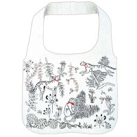 Le Bonheur des Dames bag stamped freestyle stitch kit "Jungle Embroidery Bag", 34x50cm, DIY