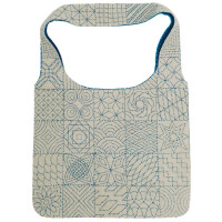 Le Bonheur des Dames bolsa estampada kit de puntadas de estilo libre "Sashiko - Bolsa para bordar y coser", 34x50cm