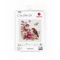 Luca-S counted cross stitch kit "The Birds-Spring", 22x21cm, DIY