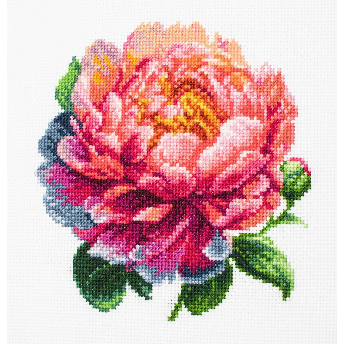 Luca-S counted cross stitch kit with hoop "Coral...