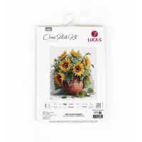 Luca-S counted cross stitch kit "The Sunflowers", 28x30cm, DIY