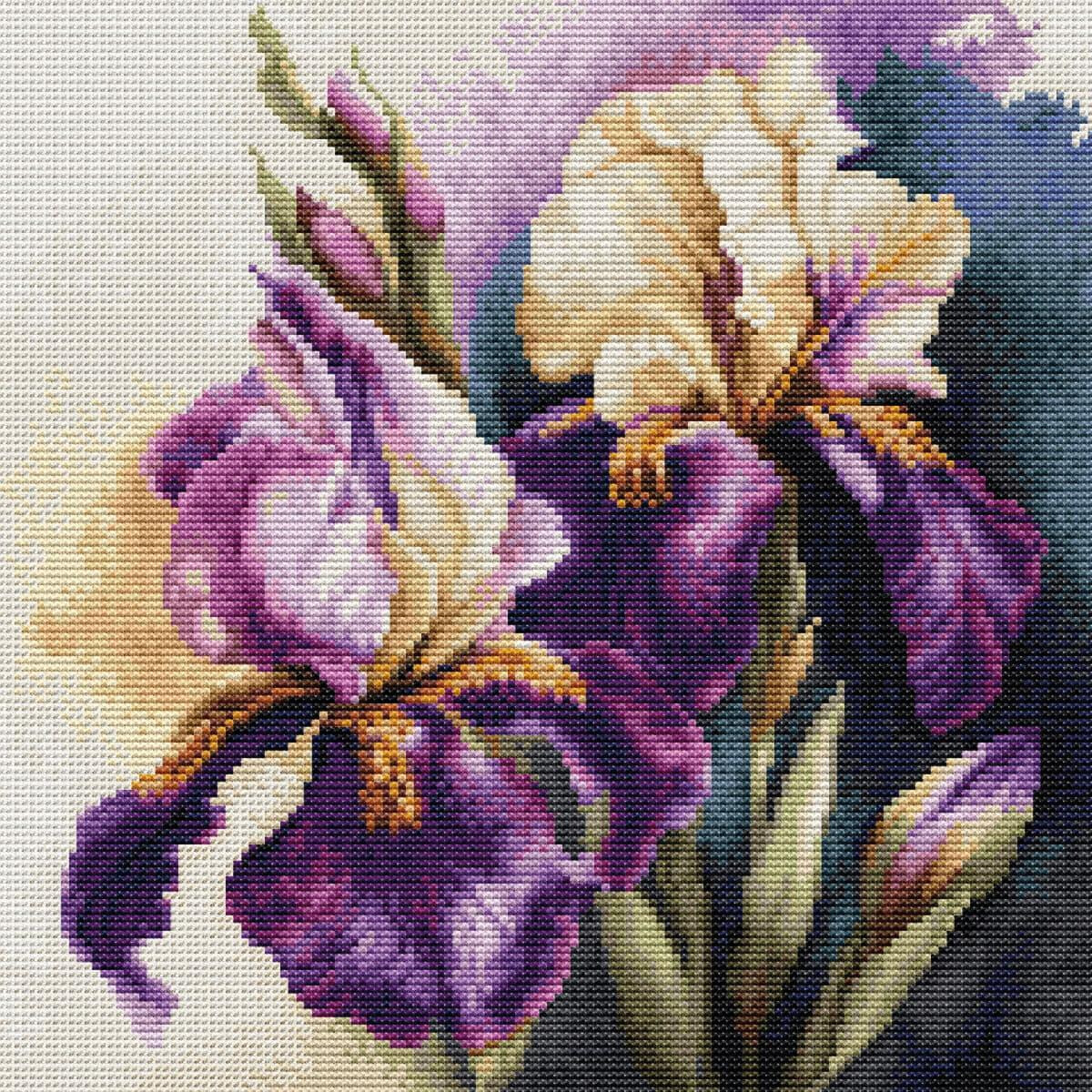 A detailed cross stitch embroidery kit from Luca-S...