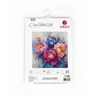 Luca-S counted cross stitch kit "The King of Flowers", 32x32cm, DIY