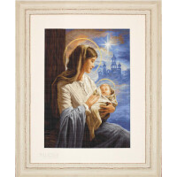 Набор для вышивания крестиком Luca-S "Золотая коллекция Святая Мария с Младенцем", 29x40см