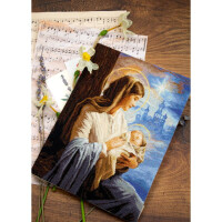 Luca-S counted cross stitch kit "Gold Collection Saint Mary and the Child", 29x40cm, DIY