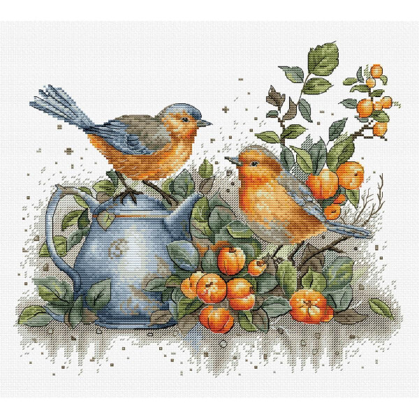 Luca-S counted cross stitch kit "Song of the Birds", 26x23cm, DIY