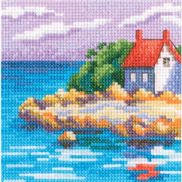 RTO counted cross stitch kit "Summer colours IX", 11x11cm, DIY