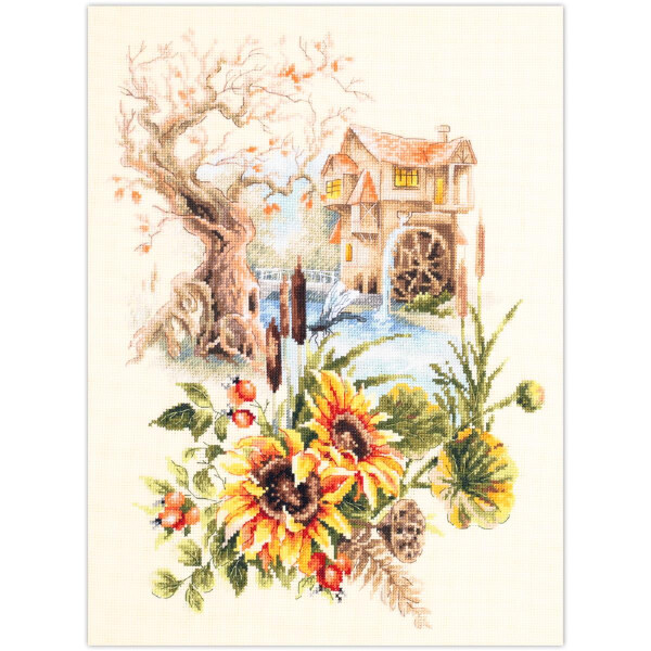 Magic Needle Zweigart Edition counted cross stitch kit "The Old Watermill", 28x38cm, DIY