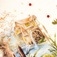 Magic Needle Zweigart Edition counted cross stitch kit "The Old Watermill", 28x38cm, DIY