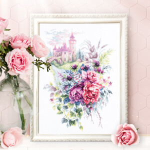 Magic Needle Zweigart Edition counted cross stitch kit "Teh Old Castle", 27x38cm, DIY