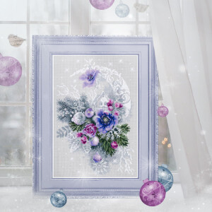 Magic Needle Zweigart Edition counted cross stitch kit "Frosty Evening", 18x27cm, DIY