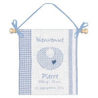 Kit de punto de cruz contado Le Bonheur des Dames "Bienvenido nacimiento azul", 20x24cm, DIY