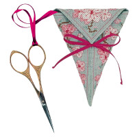 Le Bonheur des Dames counted cross stitch kit "Scissor Holder Sakura", 10x10cm, DIY