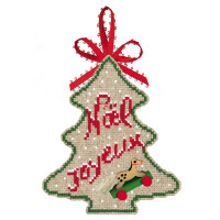 Le Bonheur des Dames counted cross stitch kit "Christmas Deco Merry Christmas I", 9x10,5cm, DIY