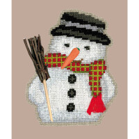 Le Bonheur des Dames counted cross stitch kit "Christmas Decoration Snowman", 8x9,5cm, DIY