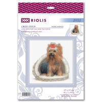 Riolis counted cross stitch kit "Yorkshire Terrier", 25x25cm, DIY