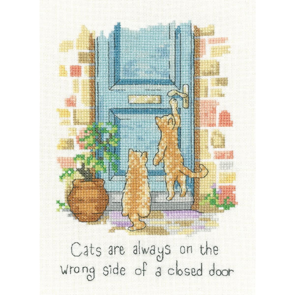 Heritage counted cross stitch kit evenweave fabric "The Worng Side (L)", PUWS1689-E, 12,5x17,5cm, DIY