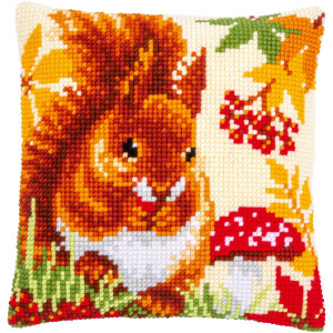Vervaco stamped cross stitch kit cushion "squirrels...