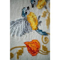 Vervaco stamped cross stitch kit tablechloth "Parus with lantern flower", 40x100cm, DIY