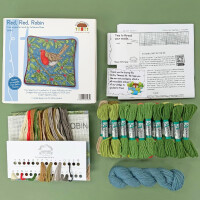Bothy Threads estampillé Tapisserie Coussin Stitch Kit "Rouge, Rouge, Robin", TAP14, 36x36cm, DIY