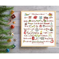 Bothy Threads counted cross stitch kit "Christmas is here", XAL11, 33x34cm, DIY